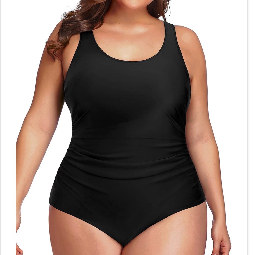 Classic Black Women's One-Piece Athletic Supportive Swimsuit